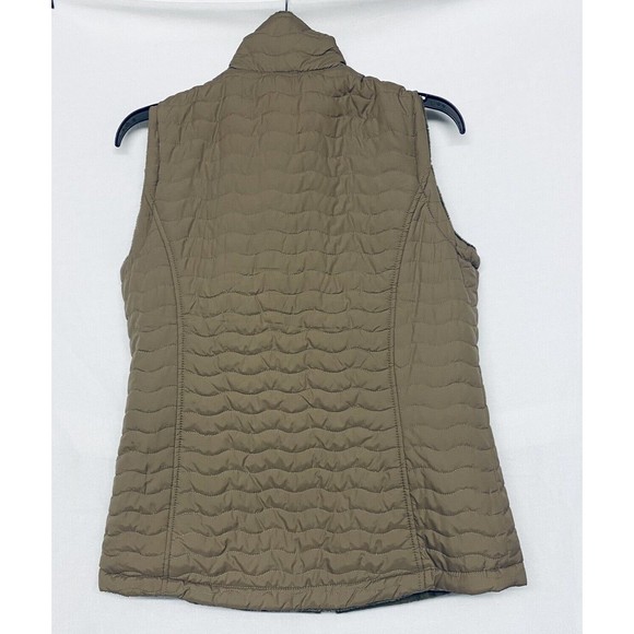Free Country Woman's Reversable Quilted & Fleece Vest Brown Size Medium - Picture 4 of 5